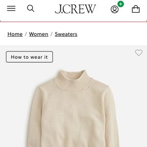 NwOT JCrew Heritage Rollneck Sweater M